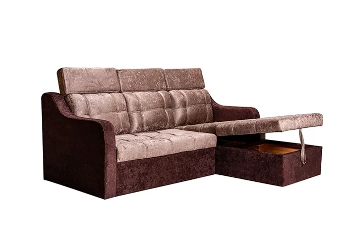 VIVDeal Mixed Brown Lounger with Storage